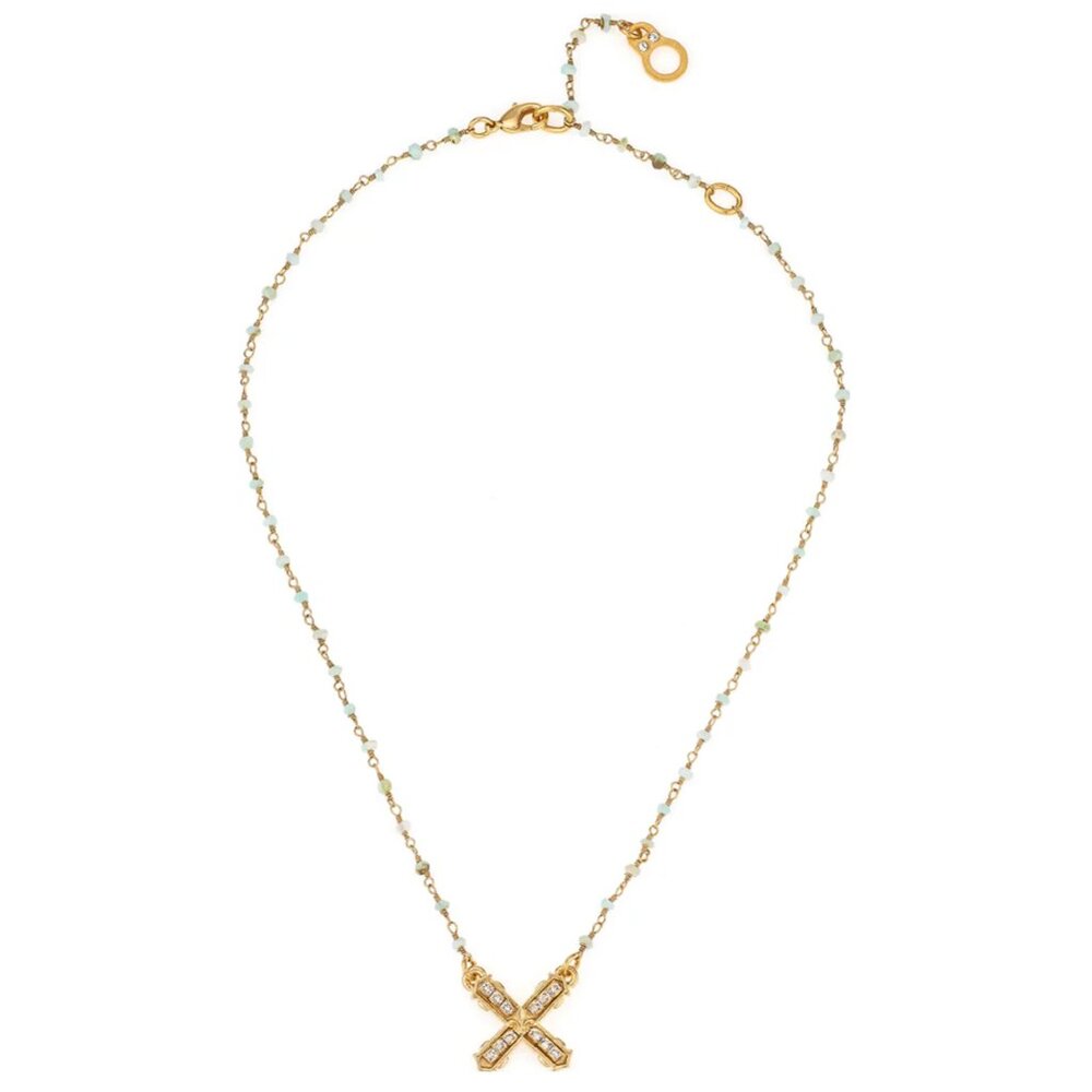French Kande Micro Peruvian Opal Necklace French Kiss 24K Gold Plate Necklace NW